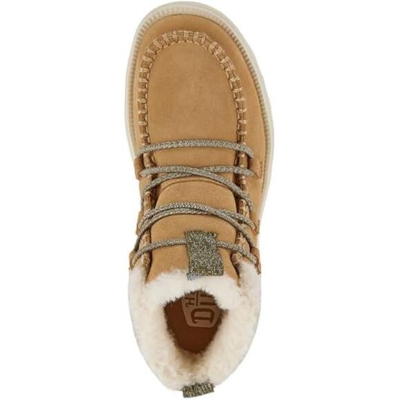 Tan Suede Boot Women's Boots‎ Pull On Comfortable Light-Weight Outdoor Shoes - Picture 2 of 5